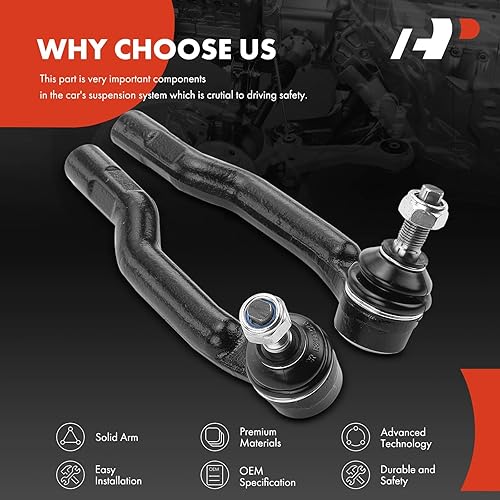 Miniatura 5 de A-Premium 2 extremos de barra de acoplamiento exteriores delanteros, compatibles con Suzuki Grand Vitara 1999-2005, Vitara 1999-2004, XL-7