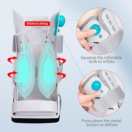 Miniatura 4 de Bota de descarga inflable para caminar y fractura para dolor de talón o tobillo, médica corta Air Cam Walker Brace para esguinces, fractura,