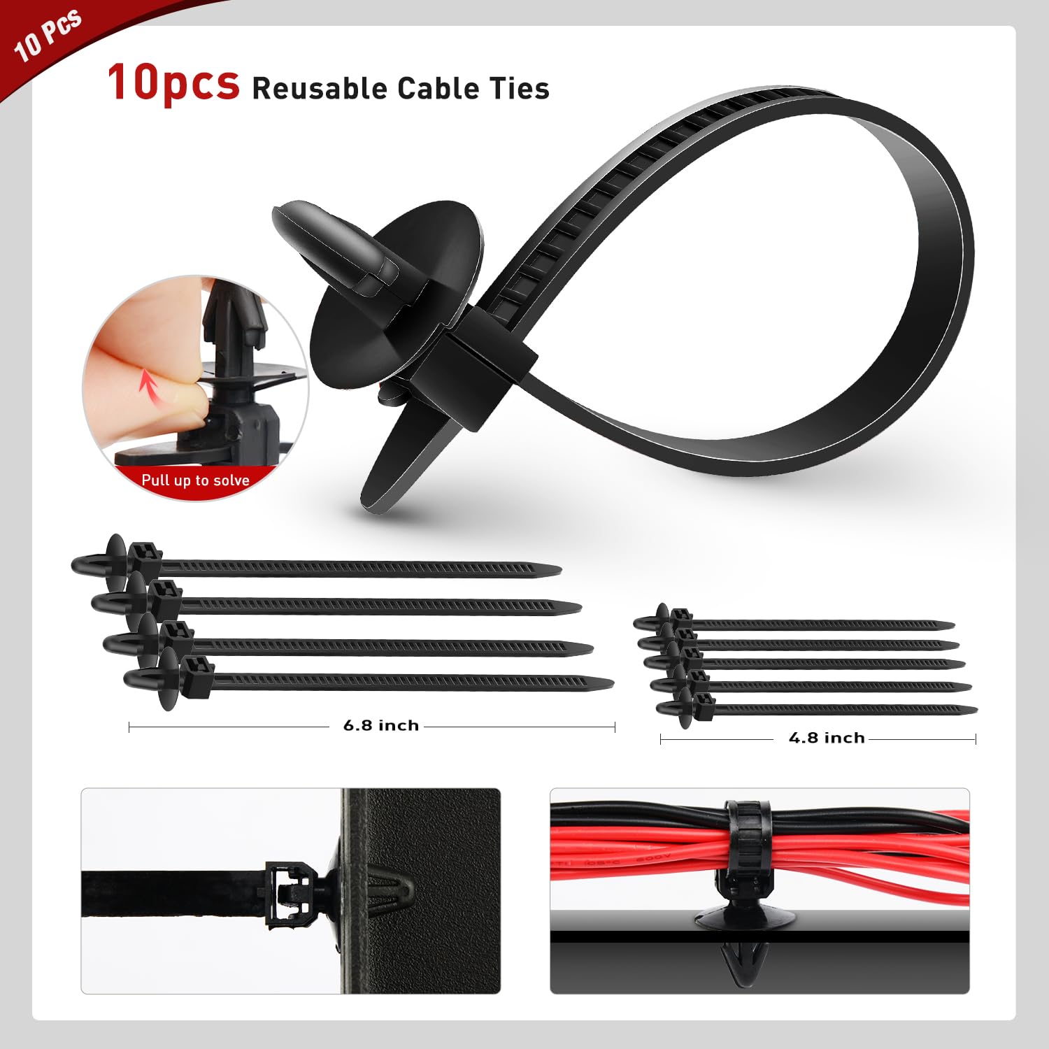Nilight 1295-teiliges Auto-Halterungs-Clips, Auto-Befestigungs-Set, 37 Größen, Nylon, Stoßstangen-Nieten mit 5 Befestigungselementen, Entferner, 10 Kabelbinder für Toyota GM, Ford, Honda, Chevy, BMW,