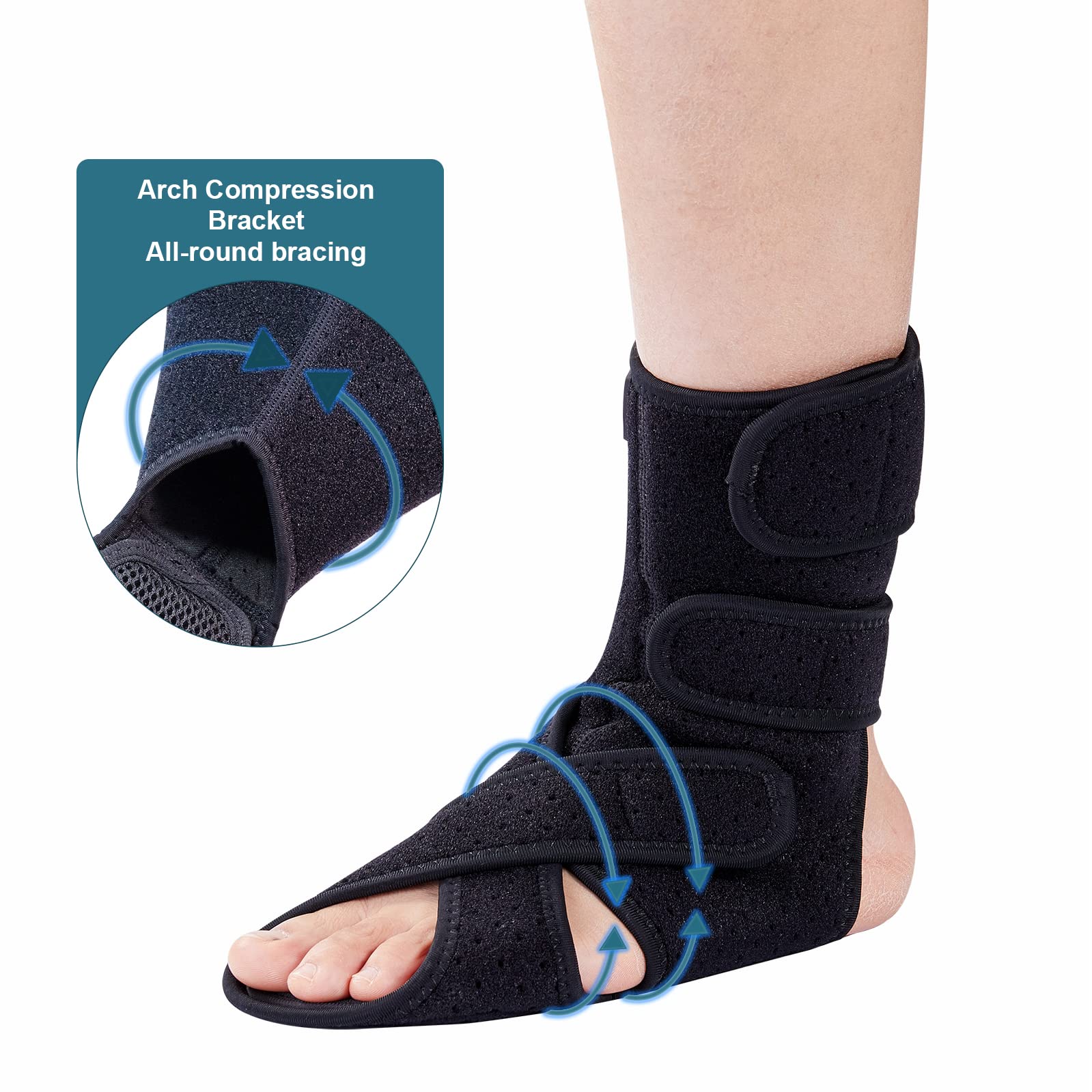 Buy JOMECA Drop Foot Brace with Arch Support, Medical Grade Adjustable AFO & Foot Orthosis Brace