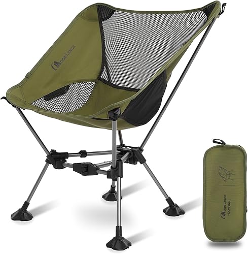 Miniatura 15 de MOON LENCE Silla de camping portátil para mochilero, silla plegable ultraligera de 4ª generación, sillas plegables compactas y ligeras