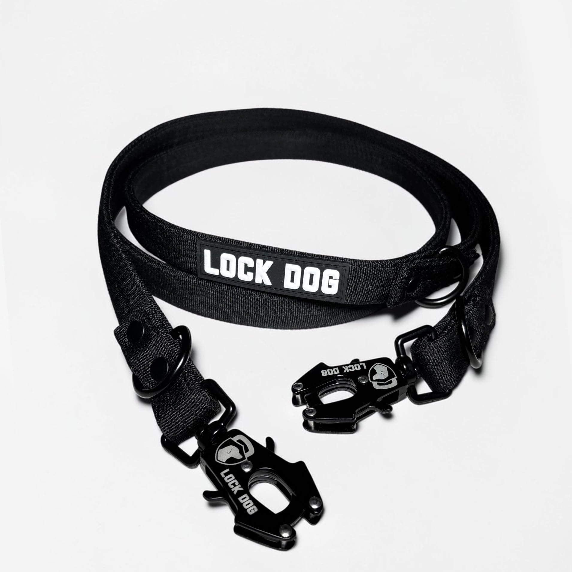 Schnitt- & bissfeste - Hundeleine – Hochleistungsfasern statt Drahtseil – Frosch Clip - Frog Clip - 360° drehbar - LOCK DOG