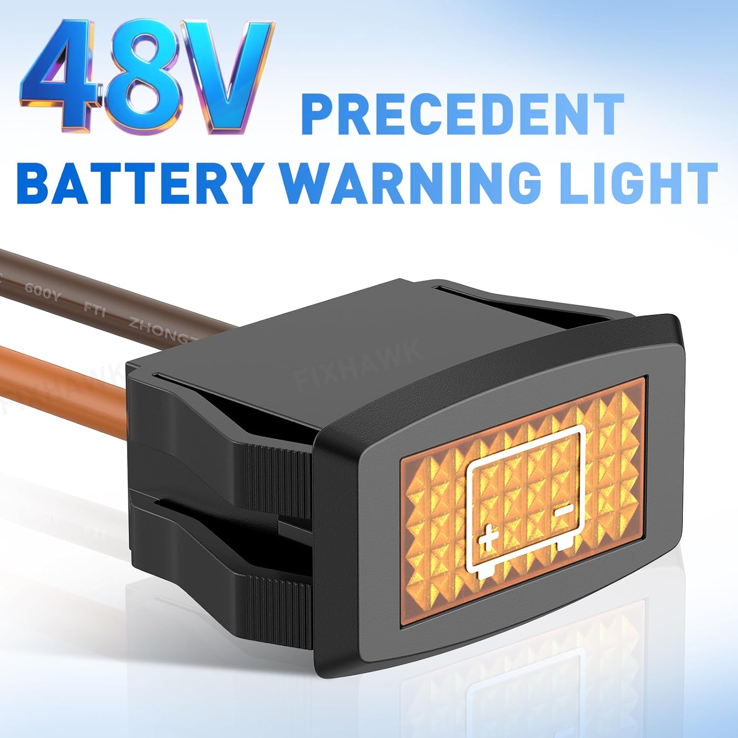 48-Volt Battery Warning Light with CDM Reading Capability for Club Car Precedent 2004-2014 Electric Golf Cart,Replace OEM 102508701