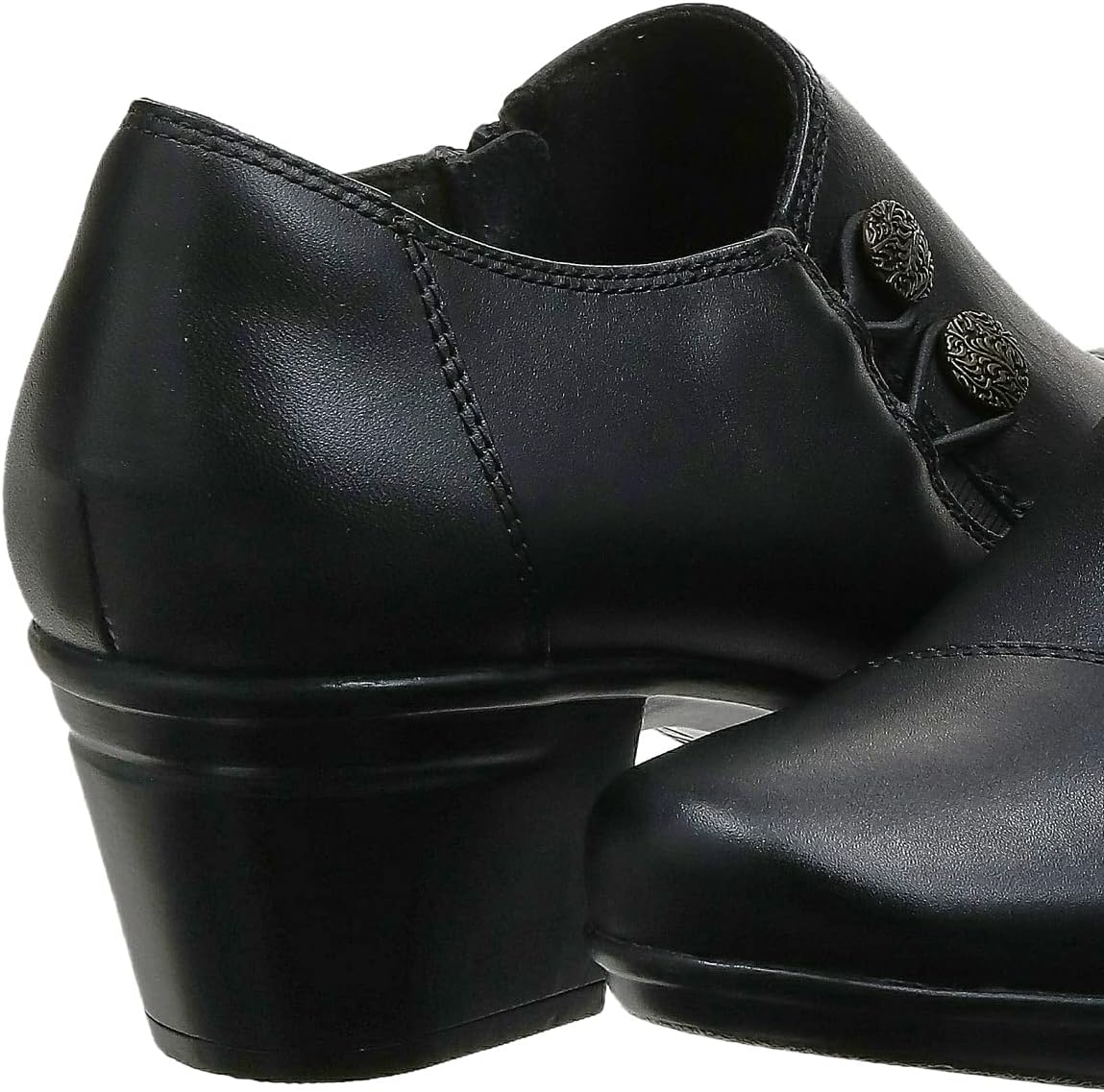 Clarks Women's Emslie Warren Slip-On Loafer 5 Black Leather