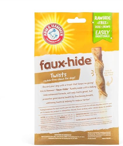 Miniatura 8 de Arm & Hammer for Pets Faux-Hide Dog Dental Treat Twists, 12 unidades, paquete de 4  Masticables dentales para perros sin cuero crudo en sabor a