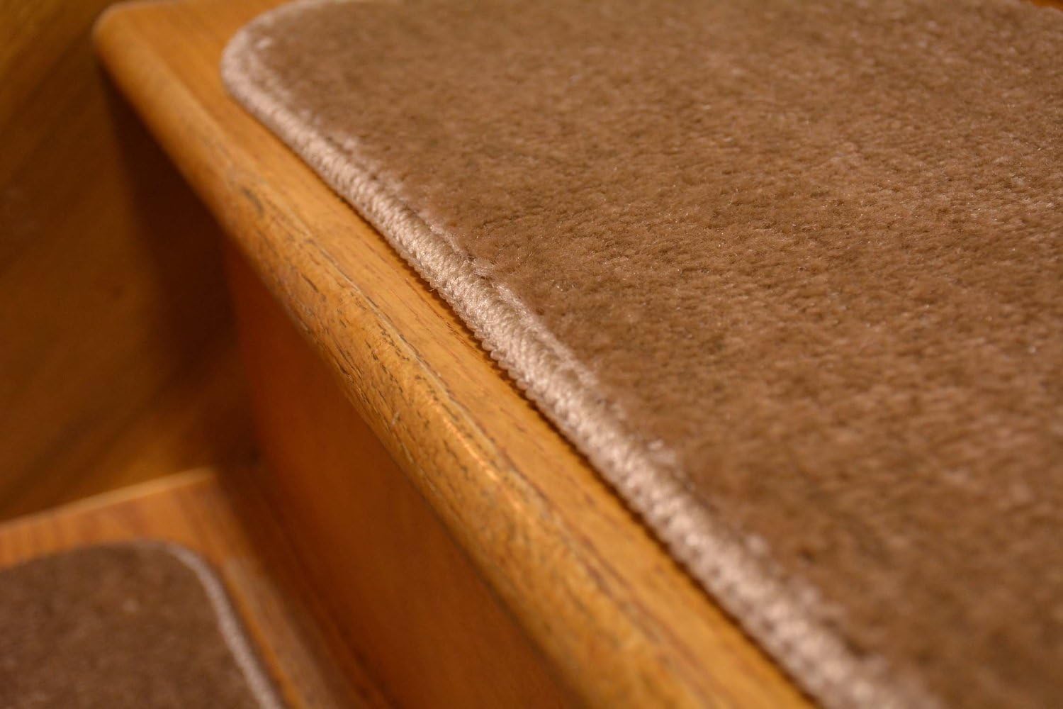 Exclusive Discount 🔥 Comfy Collection Stair Tread Treads Indoor Skid Slip Resistant Carpet Stair Tread Treads Machine Washable 8 ½ inch x 30 inch (Set of 13, Beige)