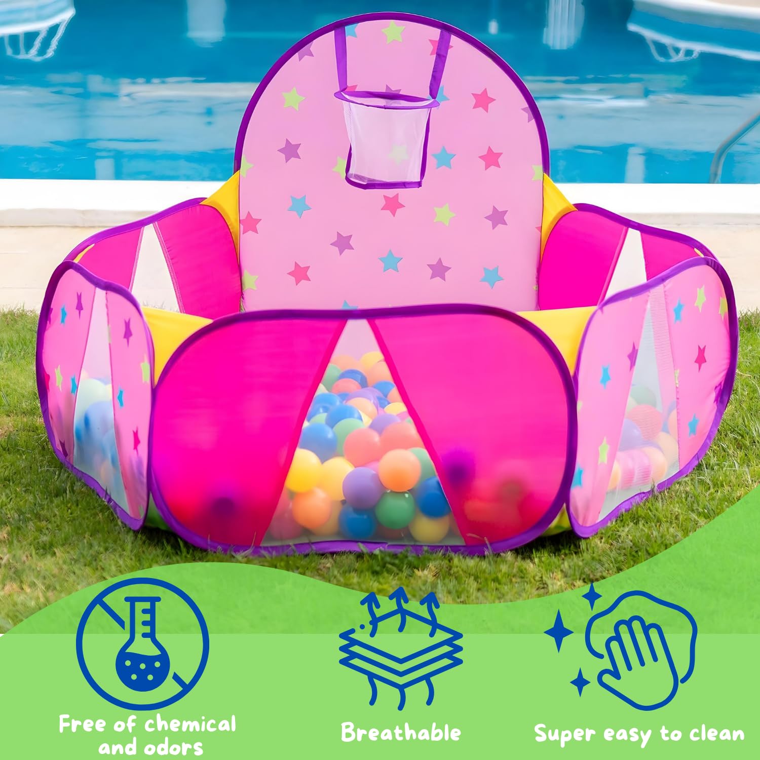 Piscina Di Palline| Vasca Palline Per Bambini | Piscinetta Con Palline Per Bambini | PALLINE NON INCLUSE G