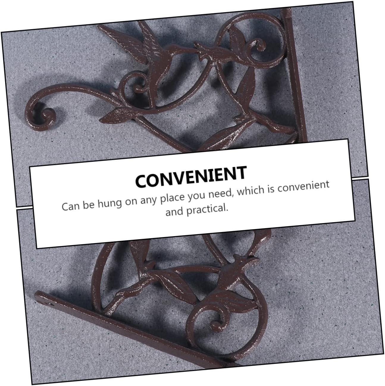 VICASKY 2pcs Garden Flower Basket Hooks Multi-Purpose Wall Plant Holder for Decor Hanging Decor for Balcony