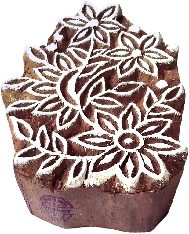 Royal Kraft Wooden Stamps DIY Fabric, Textile, Clay, Pottery, Paper, Henna Printing Blocks THGtag023