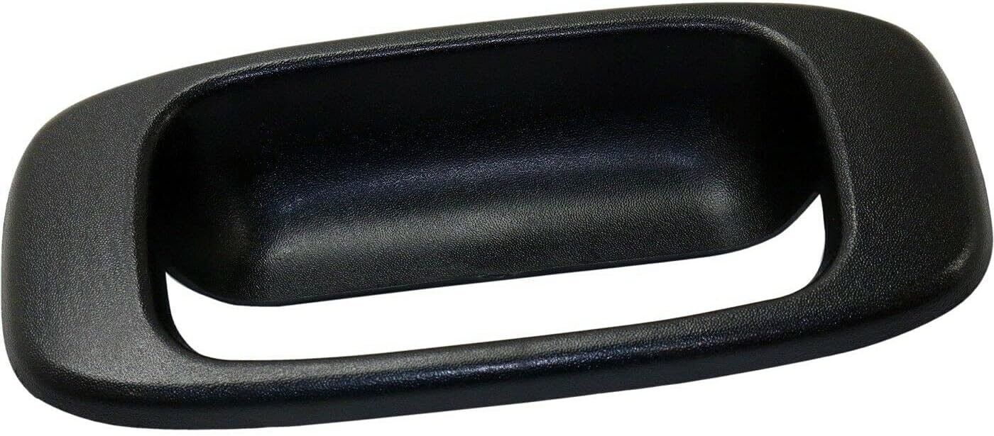 DAT AUTO PARTS Outside Rear Tailgate Liftgate Door Handle Cover Bezel Trim Replacement for 1999-2007 Chevrolet Silverado 1500 GMC Sierra 1500 Black Textured Plastic GM1916102 15228539