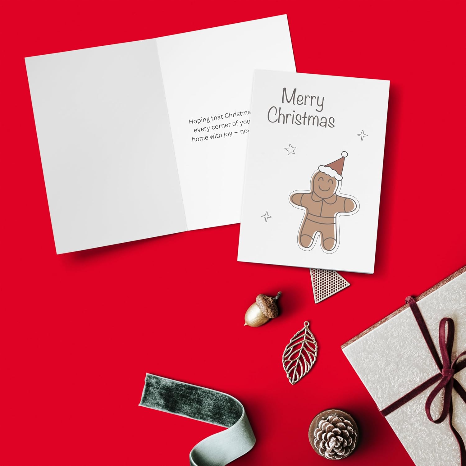 Dessie 50 Unique Christmas Cards Boxed with Envelopes & Stickers, 4” x 6” Holiday Cards for Kids Charity Work Employees Clients, Bulk Variety Pack - Image 4