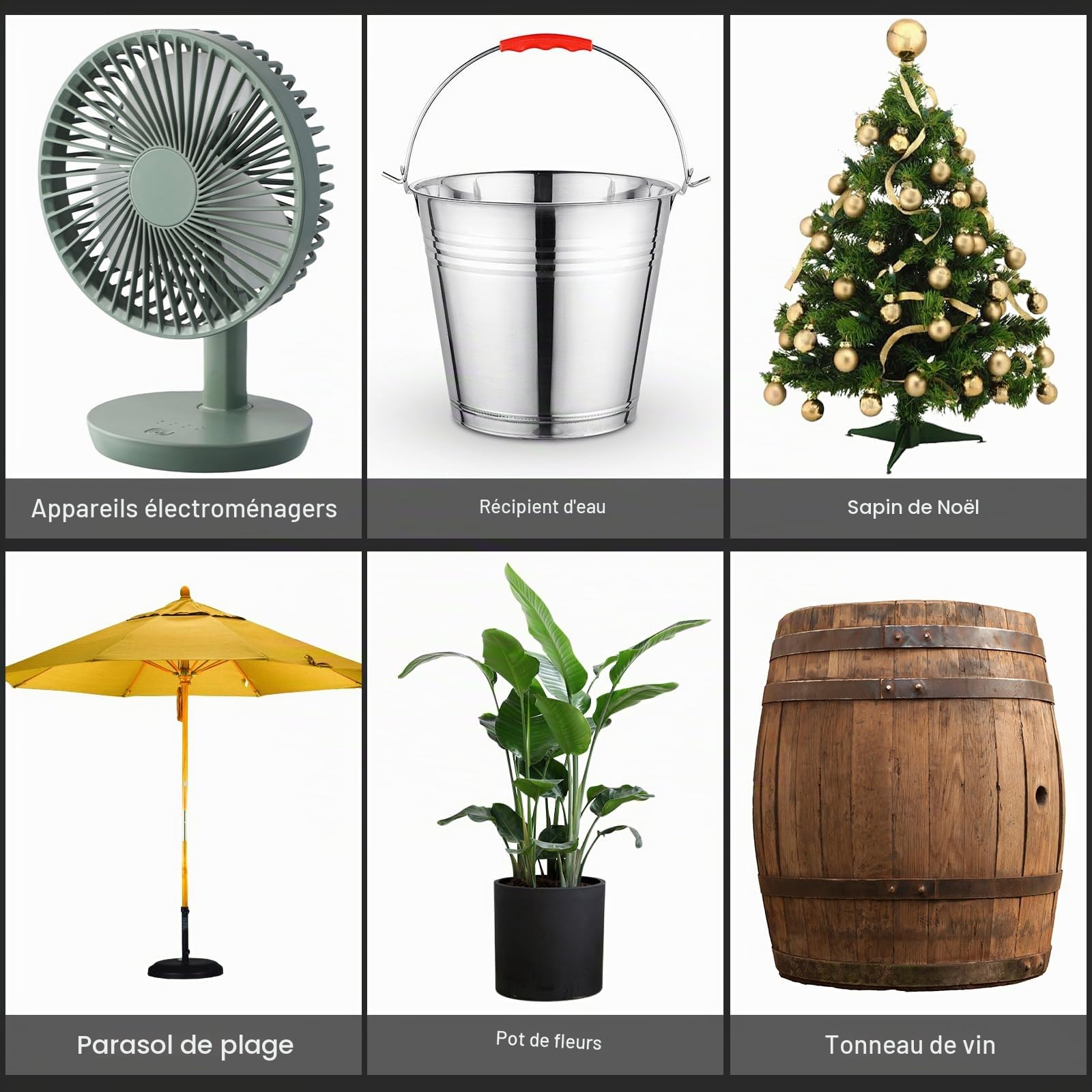 Rouleaux de Plantes Réglables 38-50 cm, Lot de 2 Plateaux Roulants Capacité de Charge 250 kg Chariot de Plantes avec Roues Pivotantes à 360° pour Grands Pots de Fleurs à l’Intérieur et à l