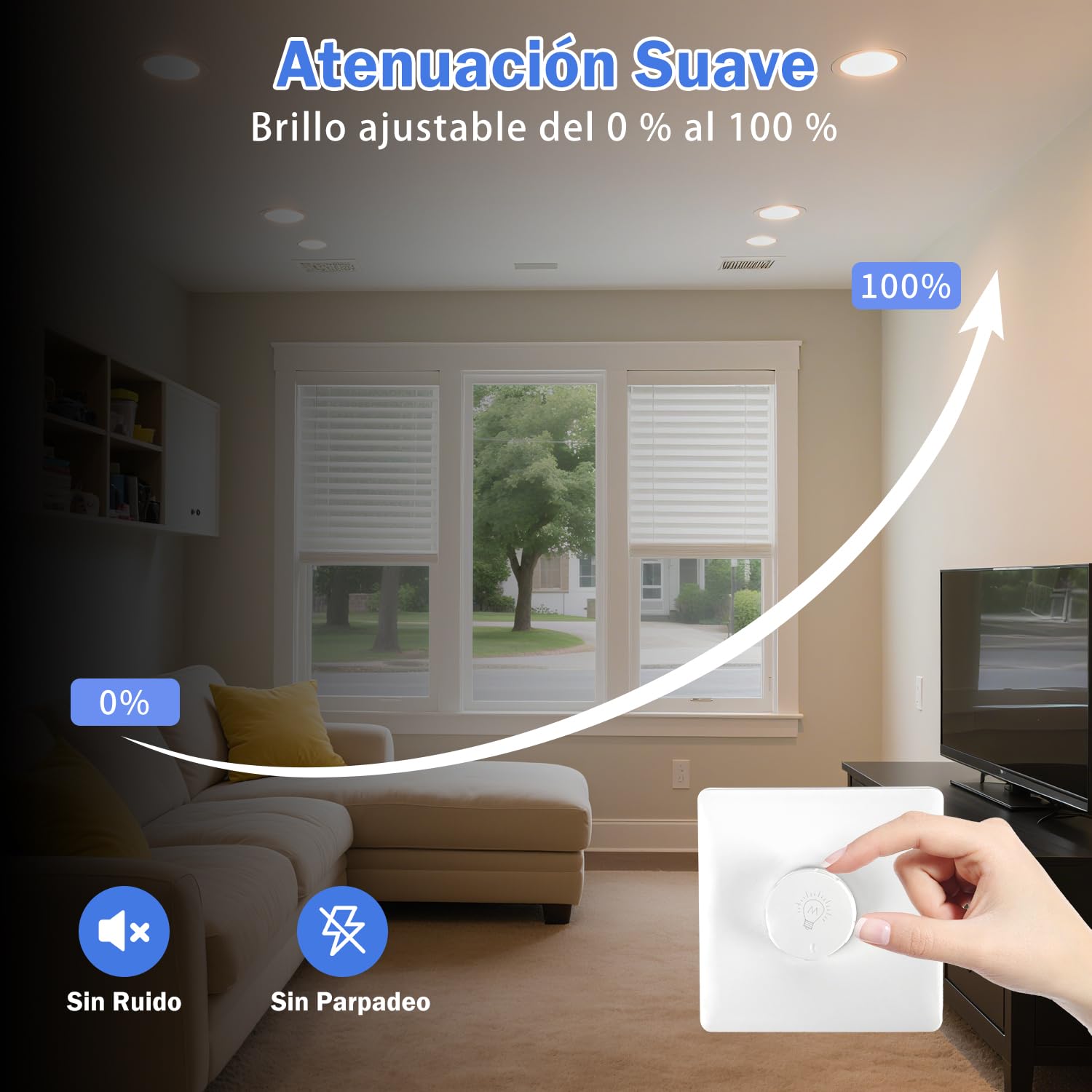 12 Pack Downlight LED 7W 700LM, Luz Empotrable Regulable 3 Temperaturas, Con Clip Azul, Para Interior Techos (Blanco)