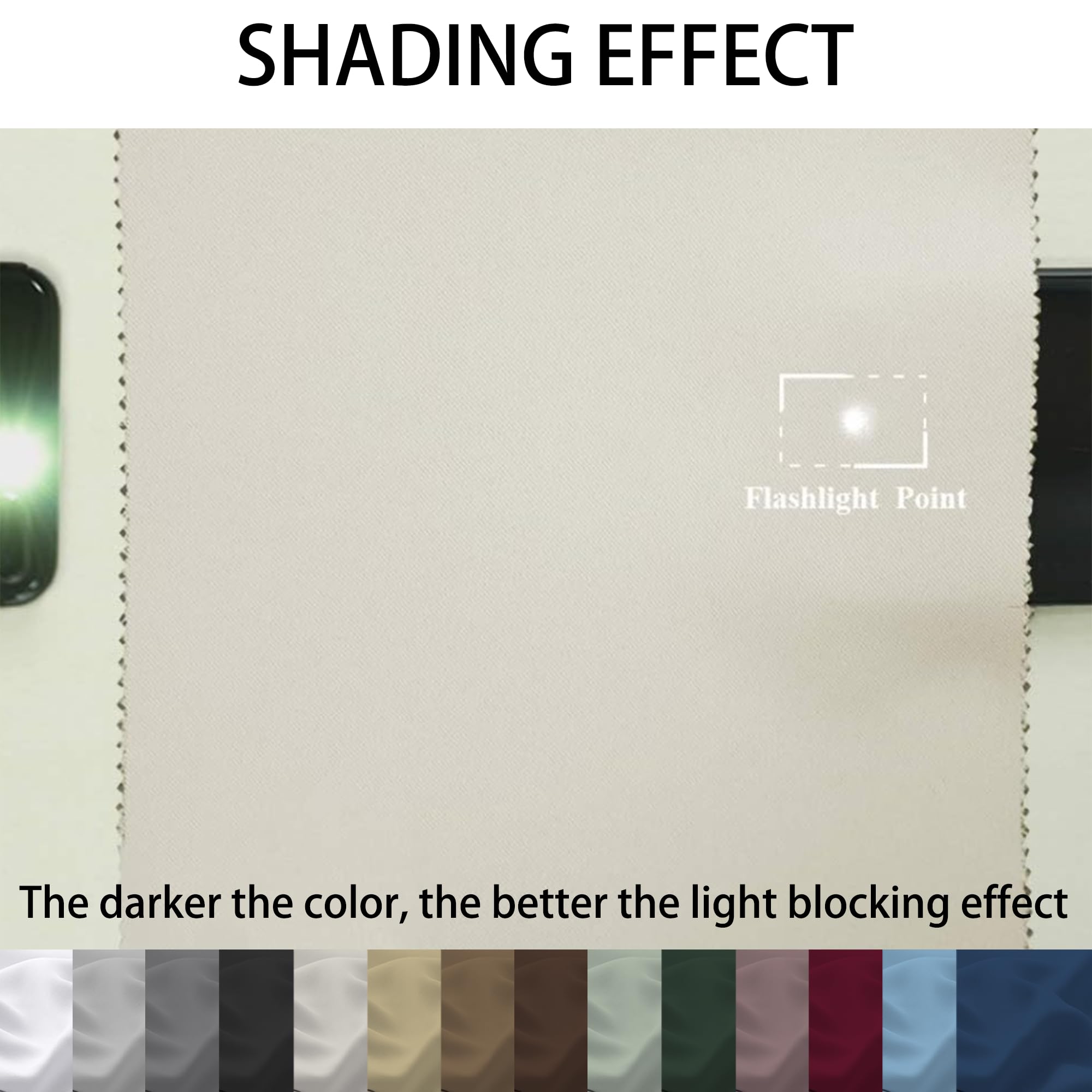 Rideau Occultant 170 x 70 cm Isolant Anti Froid 100% Lumiere Bloquer Anti Chaleur Occultant Rideau Chambre Installation Facile pour Chambre Adulte Salon, Blanc