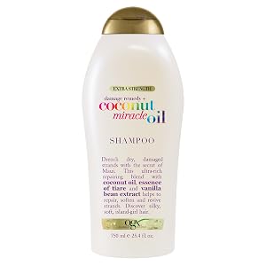 OGX Extra Strength Damage Remedy Coconut Miracle Oil Shampoo for Dry Frizzy or Coarse Hair Hydrating Flyaway Taming