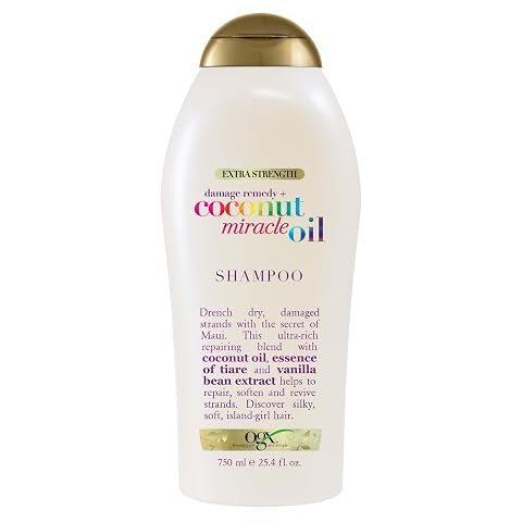 OGX Extra Strength Damage Remedy Coconut Miracle Oil Shampoo for Dry Frizzy or Coarse Hair Hydrating Flyaway Taming