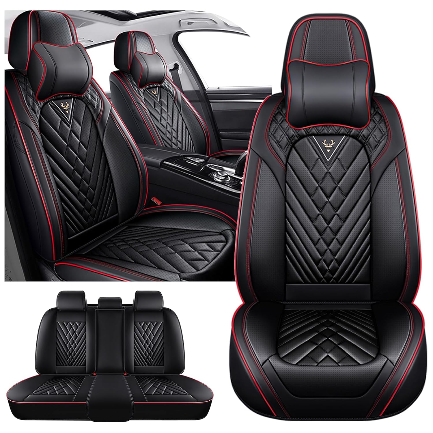 Car Seat Covers for Chevy Trailblazer 2002-2025 Waterproof Nappa Leather Car Seat Protector Comfortable and Anti-Slip Car Seat
