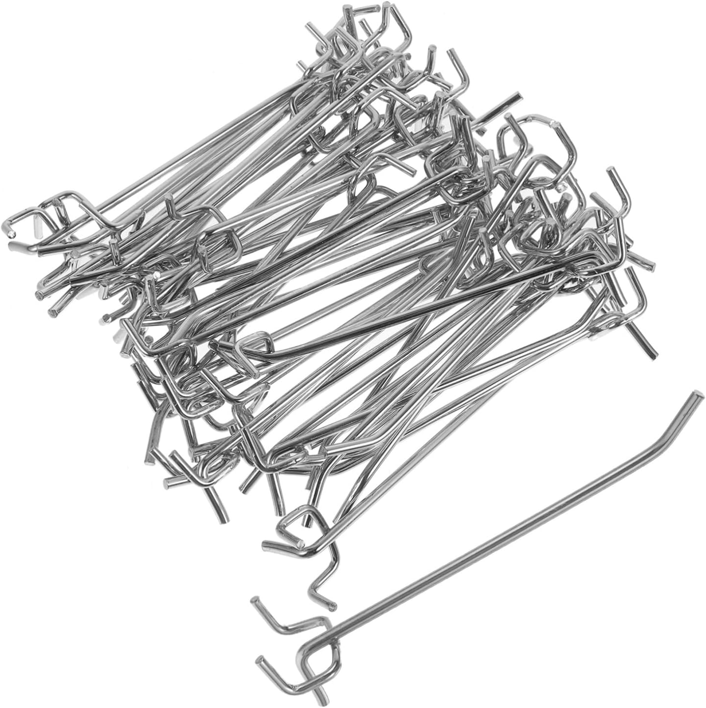 Homoyoyo 50pcs Pegboard Hooks for Utility Display Heavy Duty Fits Wall Versatile for Home Office Garage Storage Easy to Install Compatible Panels and Storage Boxes