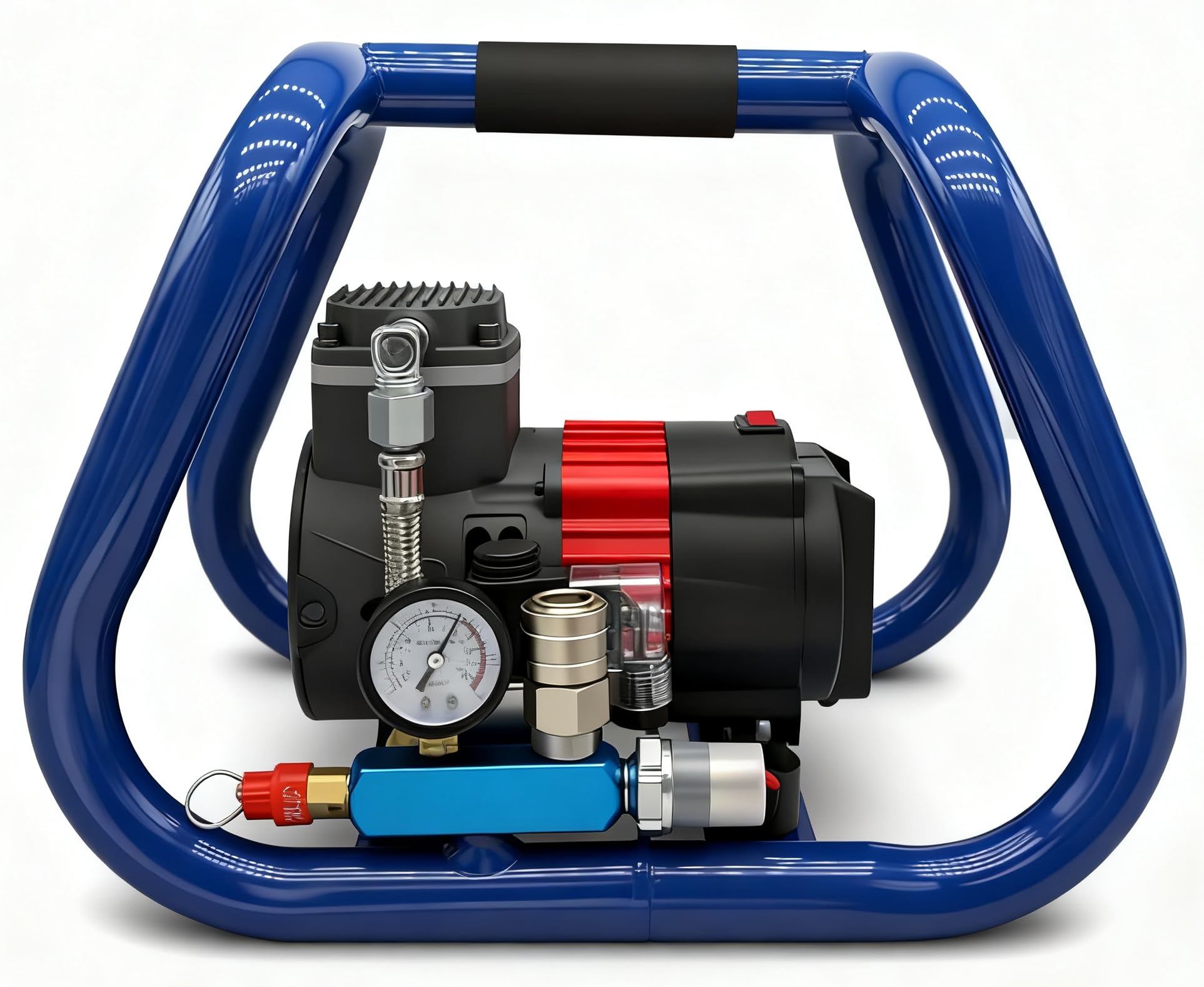 Compresseur d'air comprimé sans fil compatible avec batterie Makita 18 V, compresseur d'air portable silencieux, compresseur d'air sans huile, pression maximale 8 bar, capacité de bouteille de gaz de