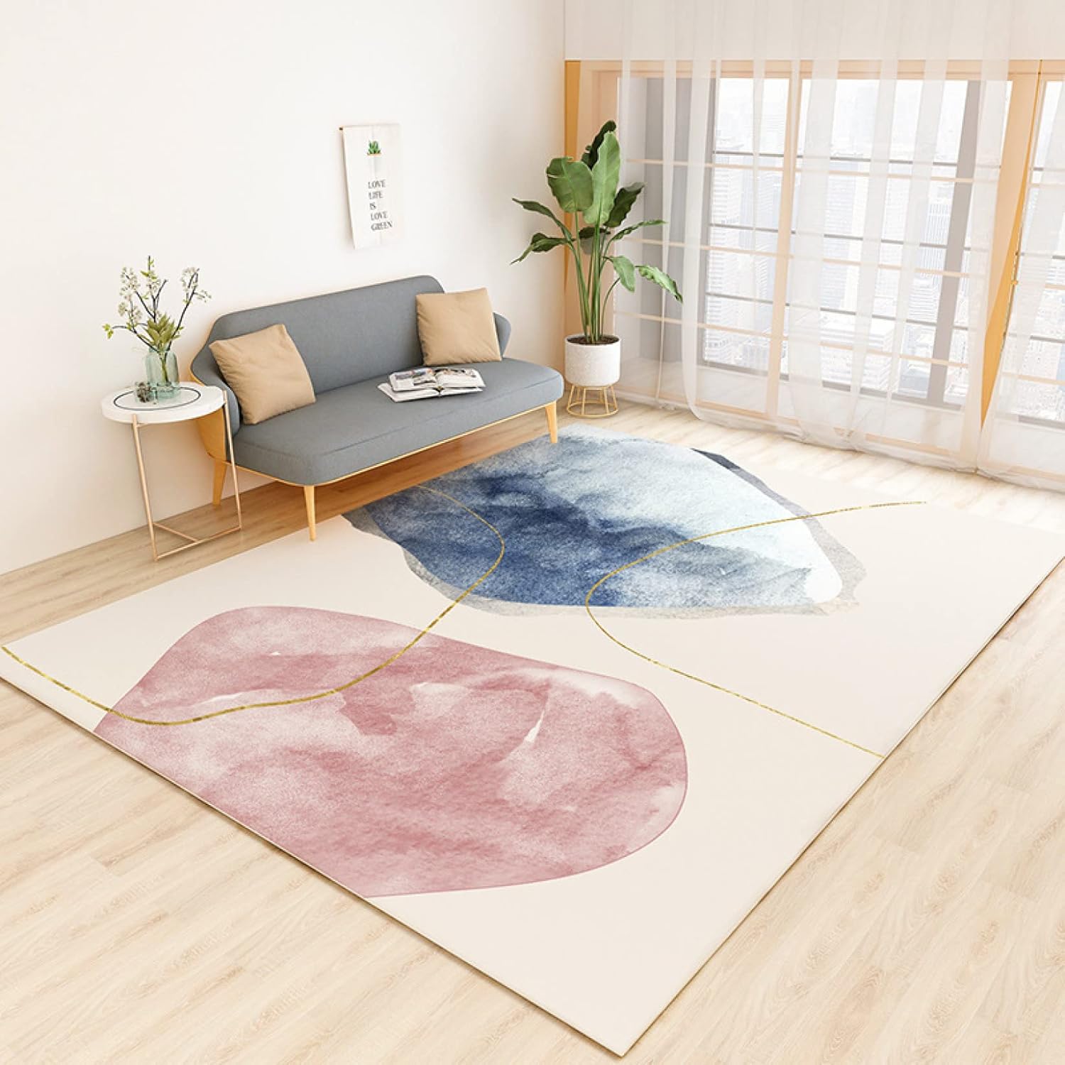 楽天最安値に挑戦】 撥水 抗菌 防臭加工カラーカーペット ピンク 4