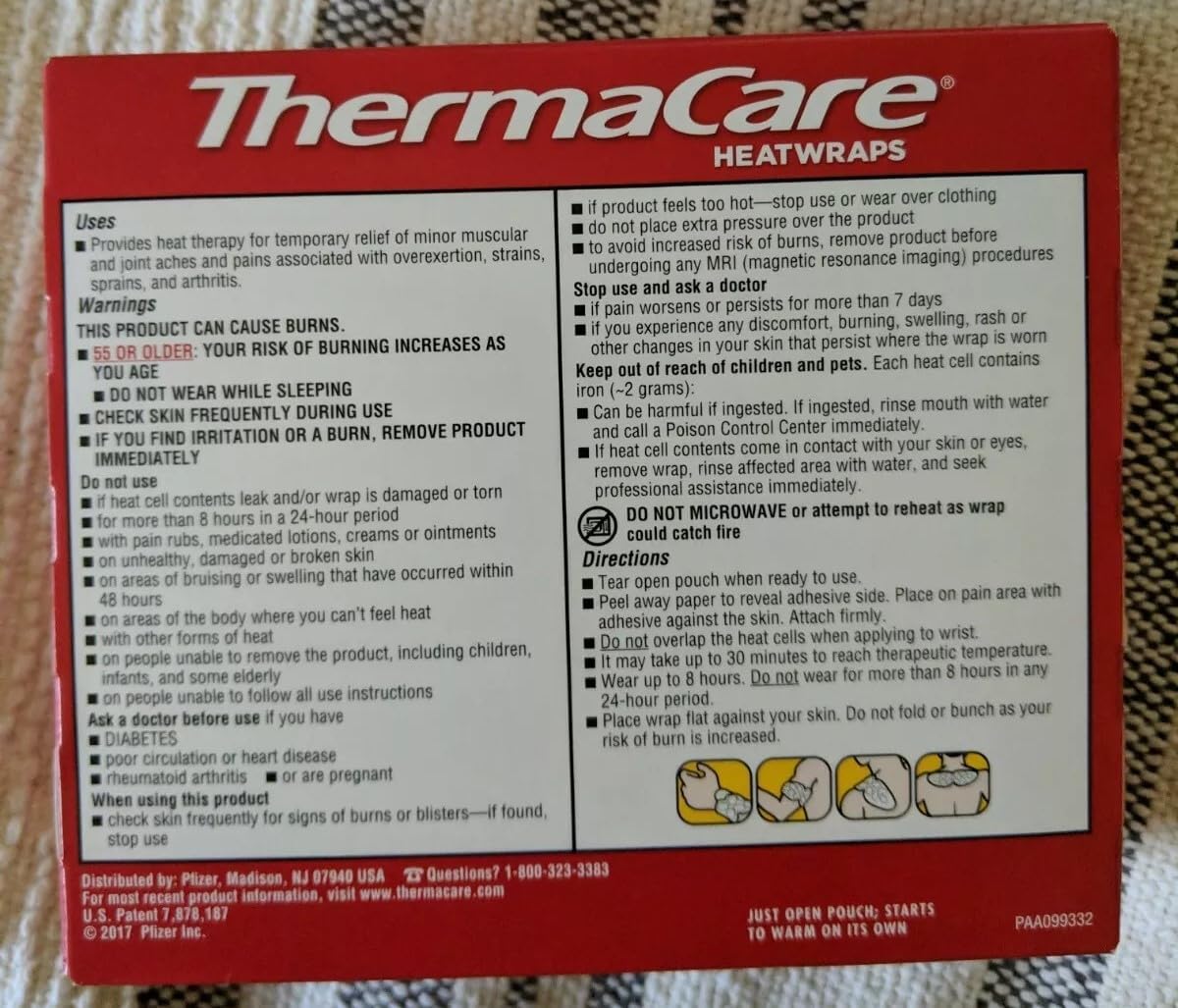 ThermaCare Heatwraps Neck, Shoulder & Wrist 3 Each (Pack of 5)