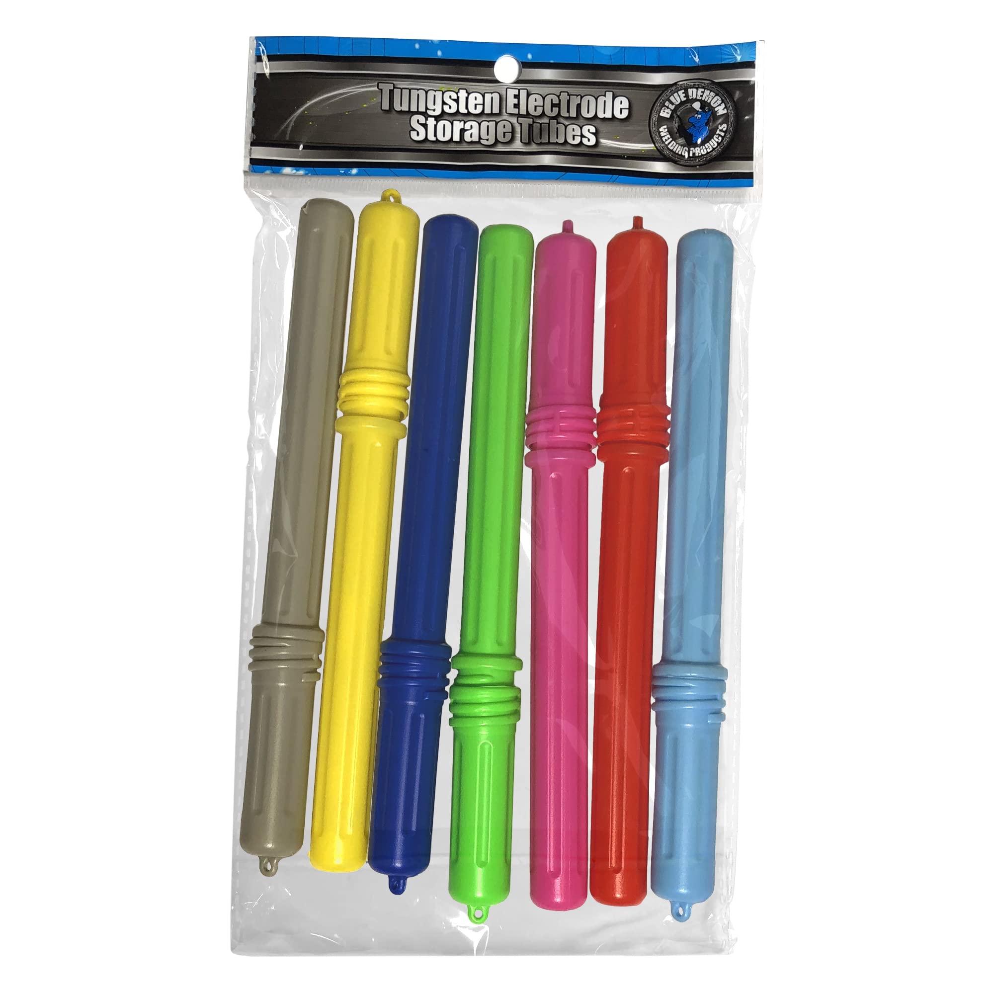 Blue Demon tungsten Storage Tube Set-Red, Green, Blue, Pink, Yellow, Gray, Lt Blue (TST-7-ASSORTED)