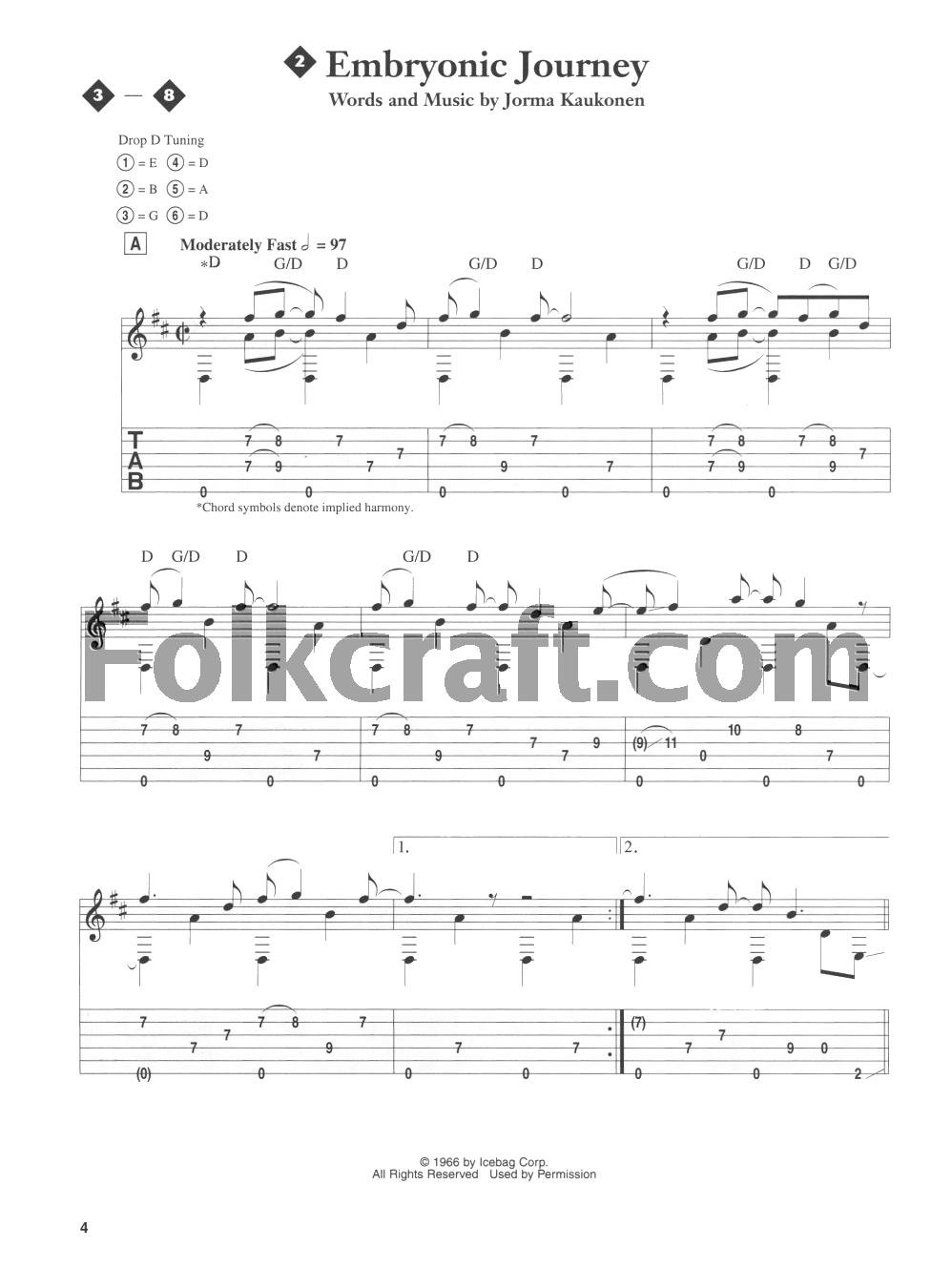 The Guitar of Jorma Kaukonen Book/Online Audio (Listen & Learn) - Image 3