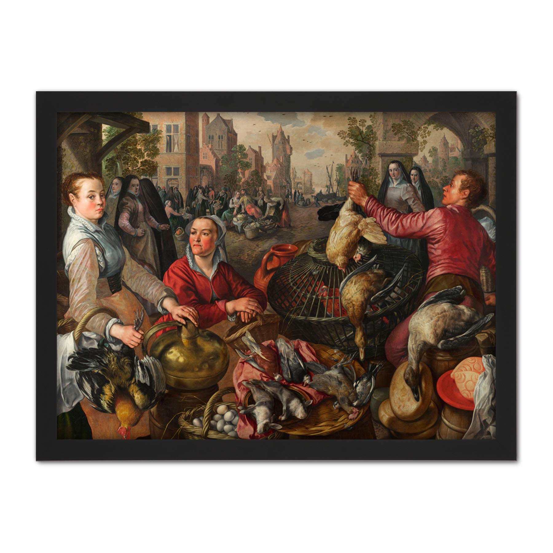 Joachim Beuckelaer The Four Elements Air Large Framed Art Print Poster Wall Decor 18x24