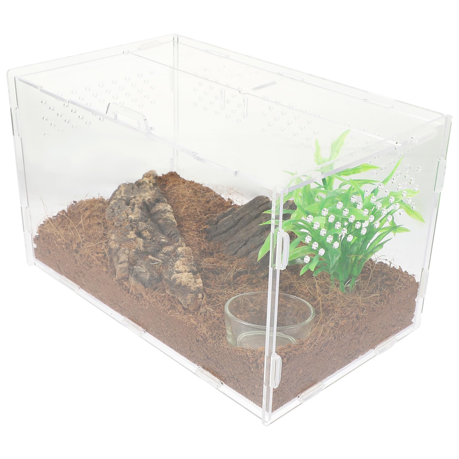 Beaupretty Terrario per Rettili in Acrilico con Adeguata Circolazione dell'Aria e Facile da Lavare, per Serpenti e Lucertole in Uso Domestico