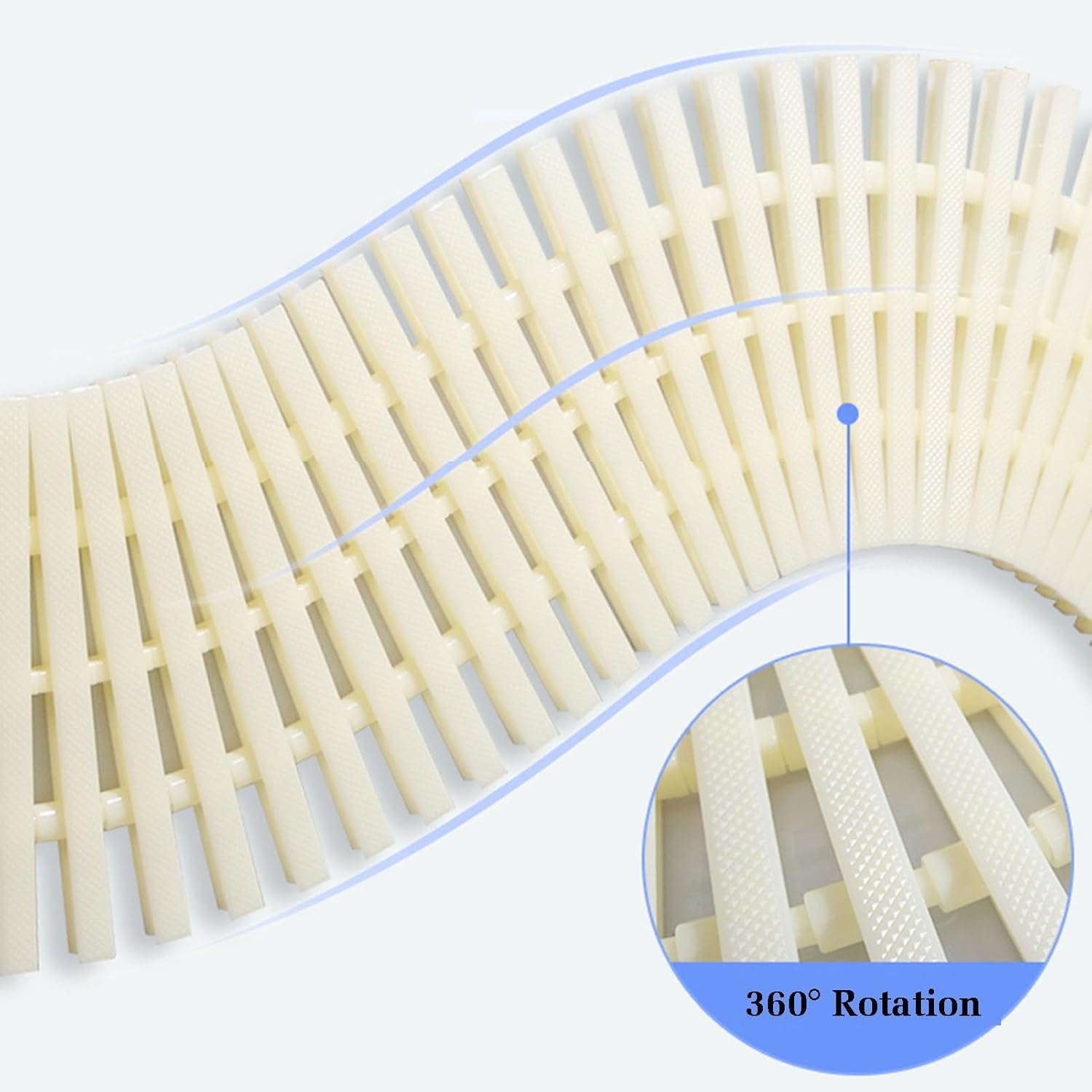 Swimming Pool Drainage Grate Cover - Splicable ABS Plastic Mat for Indoor/Outdoor Use, Easy Installation, 18x100CM, 8pcs Set - Durable Overflow Grating Solution