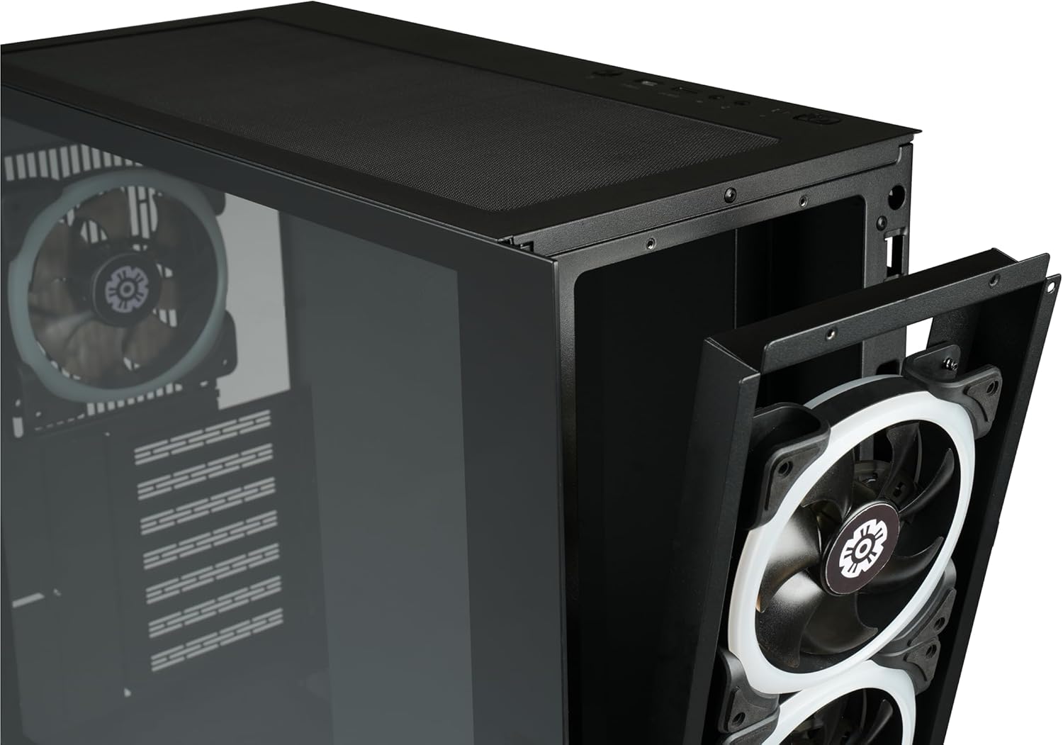 ENERMAXK8 ATX Mid Tower Gaming PC case with tempered glass, incl. 3 x ARGB PWM 12cm fans Snow White - USB3.2 Gen1 and USB3.2 Type C; ECA-EK8-WW-ARGB