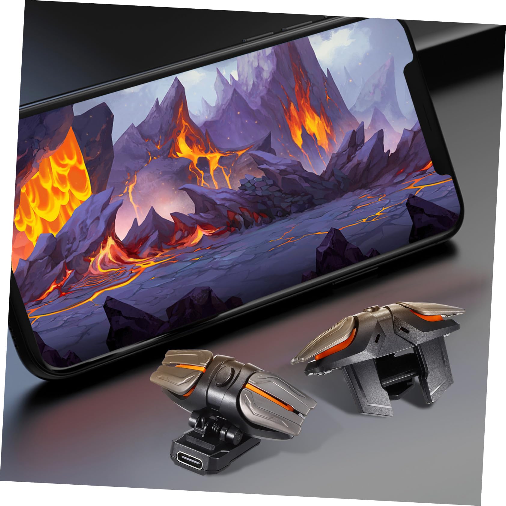 LIFKICH Mobile Spielcontroller Auslöser Satz mit Stabilem ABS Kunststoff und Non Blockierendem Design Kompatibel für Smartphones Inklusive Handschuhe für Präzises Gaming Zubehör