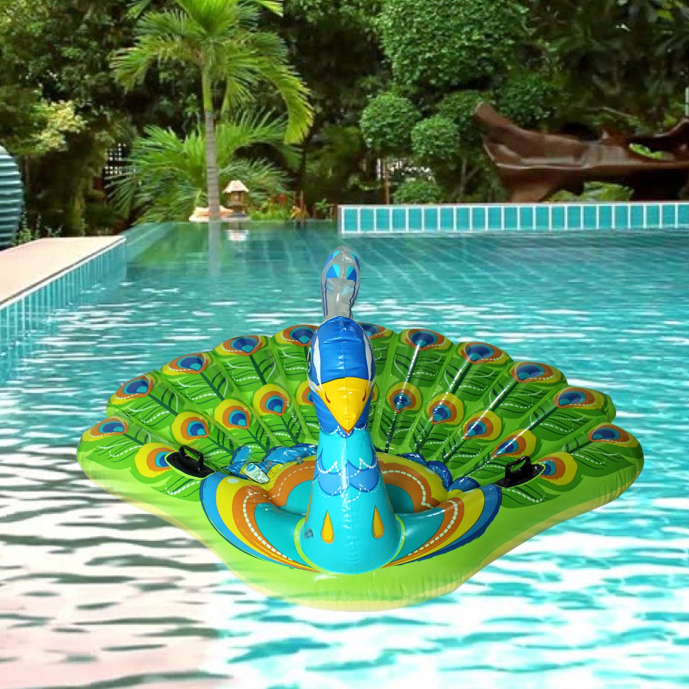 Peacock Large Pool Floats Peacock Biggest Pool Float Ipower Leaf Bowl  Trimmer Inflatable