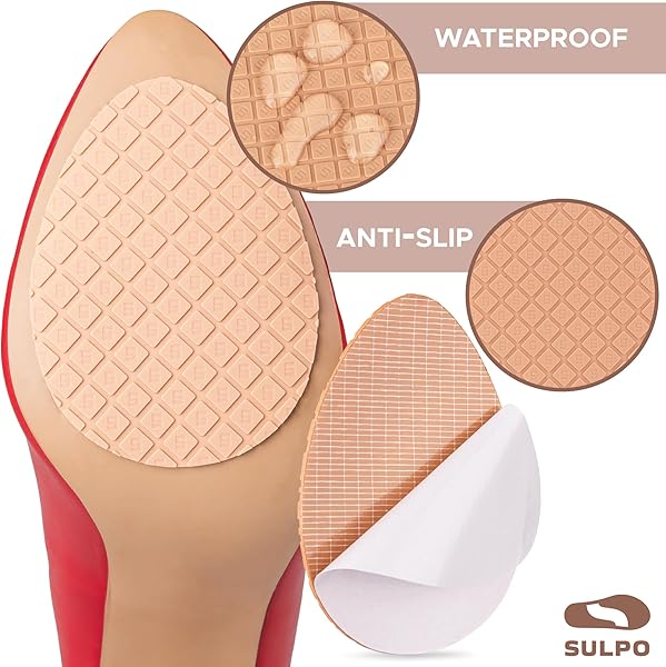SULPO Lot de 12 sangles en caoutchouc pour chaussures - Autocollants de réparation de semelles de chaussures - Semelles autocollantes - Ultra solides - À découper - Ovales - 2