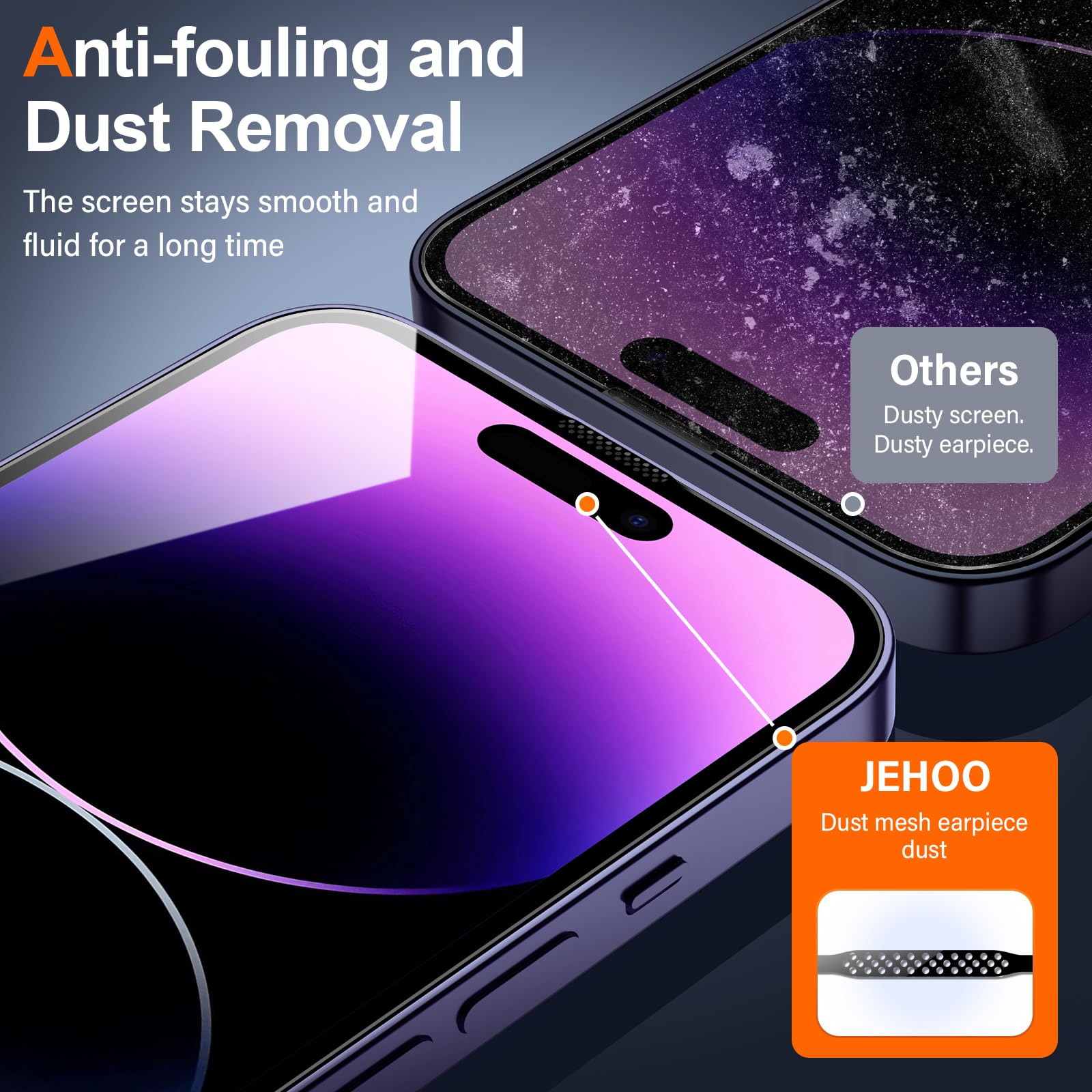 MAGIC JOHN Privacy Pellicola Protettiva per iPhone 13 Pro Max/14 Plus, Anti-Spy Vetro Temperato Film, Durezza 9H, Rimozione Automatica Della Polvere, Installazione Rapida, Senza Bolle, 2 Pezzi
