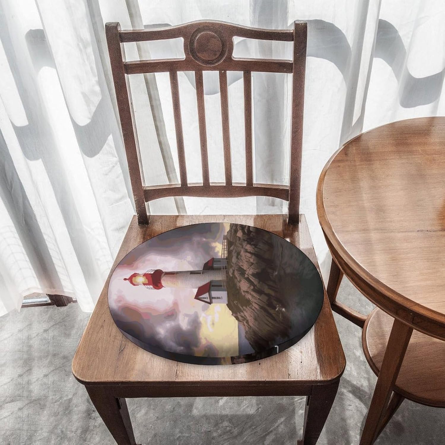 Red Lighthouse Chair Cushions Floor Pillow Chair Pad