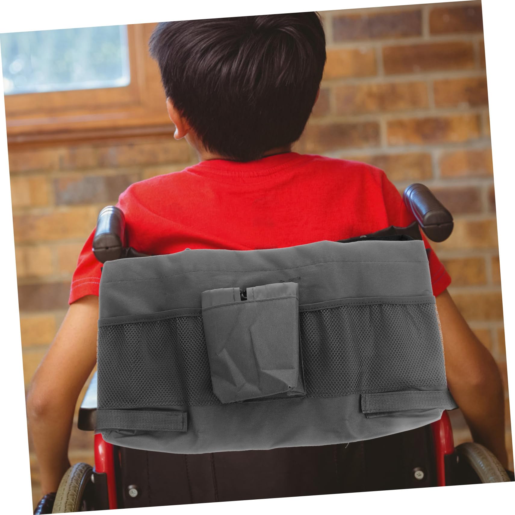 Bolsa Colgante para Andador de Tela Oxford Negra, Gran Capacidad | Ligera y Fácil de Transportar, Práctica para Compras y Salidas al Aire Libre