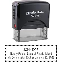 Rhode Island Notary Self-Inking Stamp - Meets State Requirements