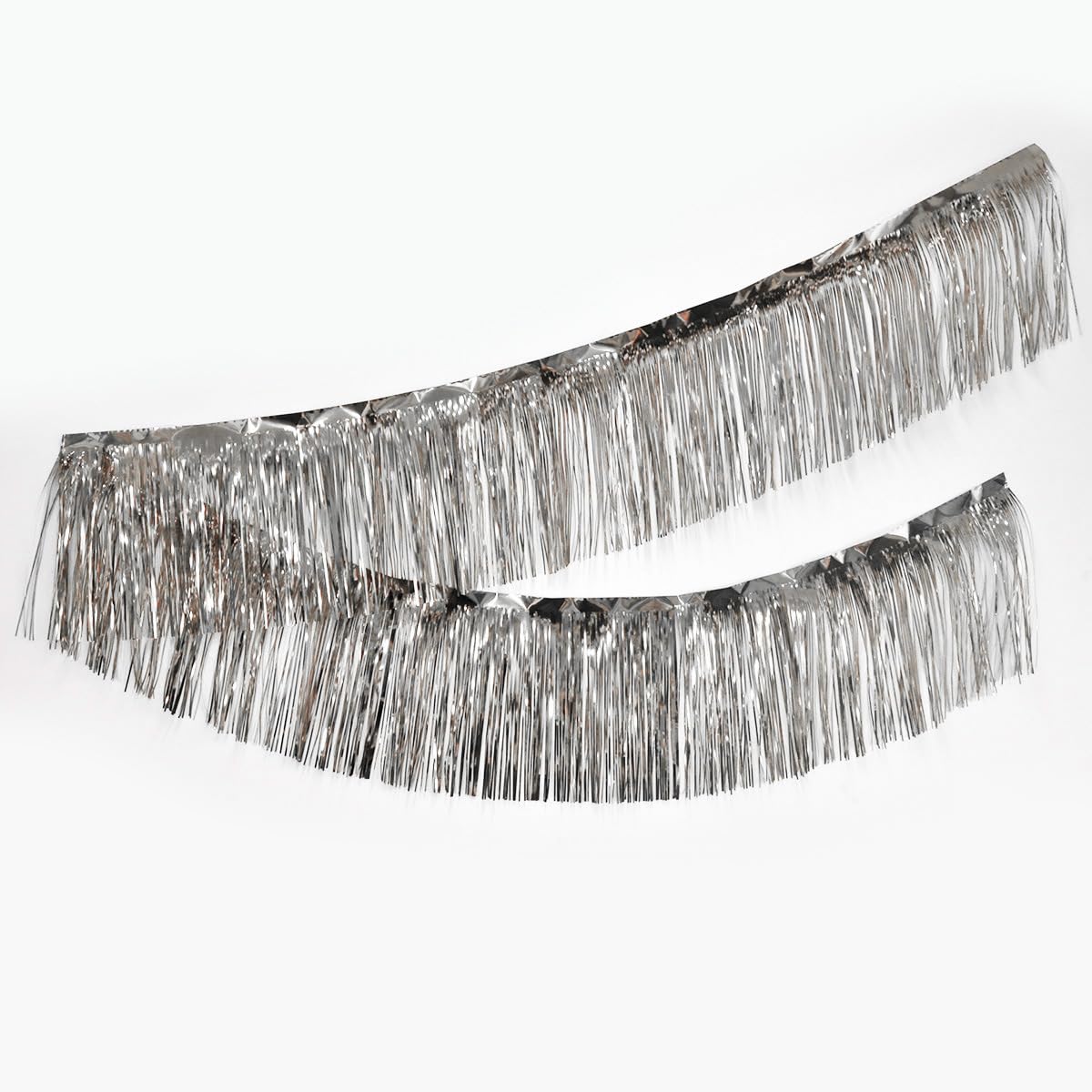 b 6 opakowań 300 x 30 cm girlanda z frędzlami, foliowa girlanda z frędzlami, metaliczna girlanda foliowa, do powieszenia na ścianie, baner z frędzlami na ślub, urodziny, dekoracje świąteczne i