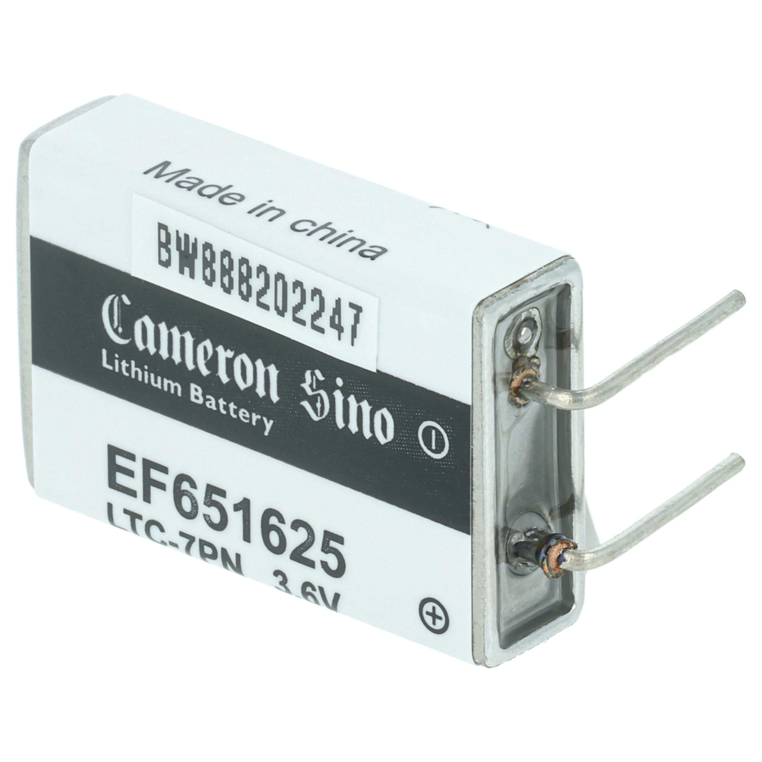 vhbw 5X Baterías EF651625 no Recargables Especiales - Baterías primarias con Clavijas para soldar (750 mAh, 3,6 V, Li-SOCl2)
