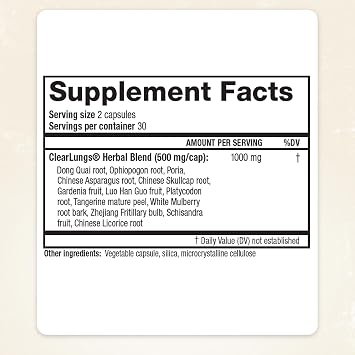 Ridgecrest Herbal Clearlungs Classic Red Label - 60 Capsules (3 Pack)