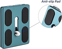 Vista 2 de Fotopro Placa suiza arca de 1.969 in con tornillo de 1/4 de pulgada Placa universal de liberación rápida para cámara DSLR trípode cabeza de bola