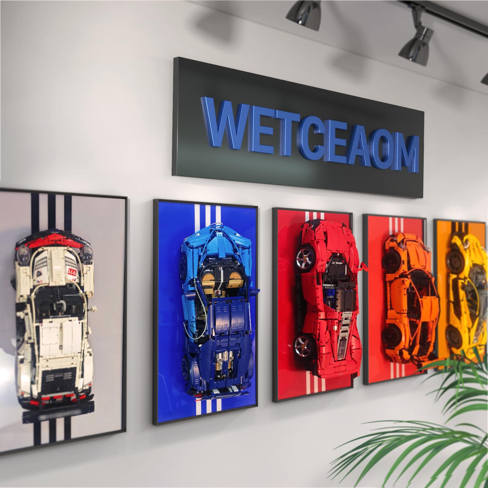 WETCEAOM Cadre Compatible avec Lego Technic SF-24 F1, 42207 Tableau Mural Compatible avec Lego Les Amateurs, 75x45 cm Frame Support Mural De Voitures (Seulement Le Cadre)