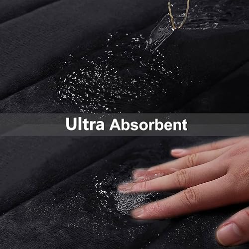 Miniatura 5 de Buganda - Juego de 3 alfombras de baño con espuma viscoelástica gruesa y suave, absorbentes, antideslizantes, lavables, distintos tamaños