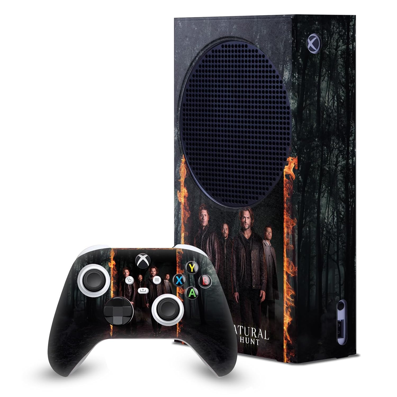 Head Case Designs Officially Licensed Supernatural Season 12 Group Key Art Game Console Wrap and Game Controller Skin Bundle Compatible With Xbox Series S Console & Controller Bundle