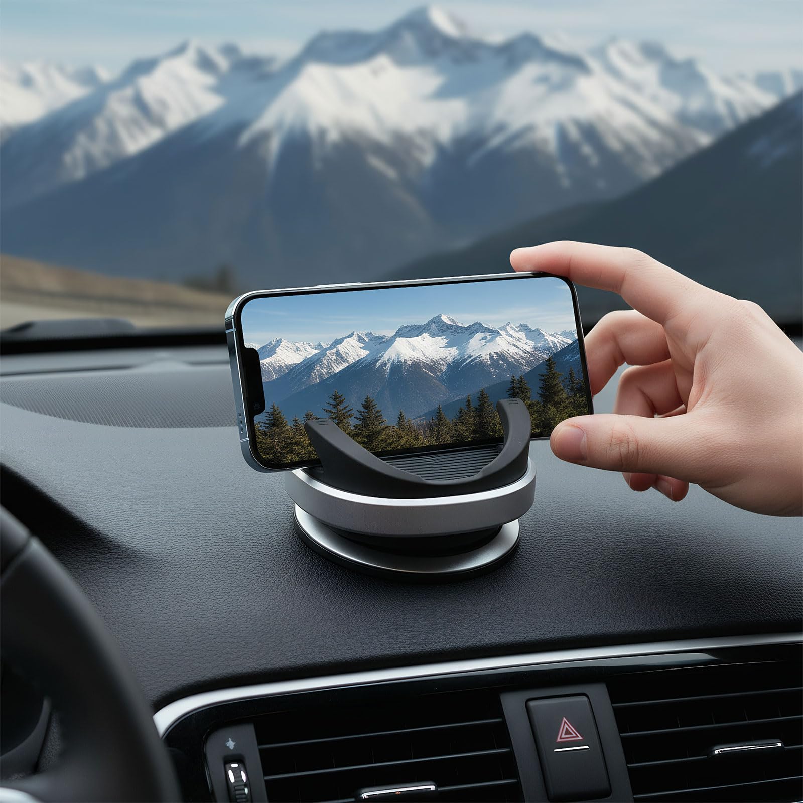 Soporte Móvil para Coche, Universal Porta de Teléfono para Salpicadero, Soporte de Silicona Antideslizante para Teléfono, Accesorios Multifuncionales Vehículos
