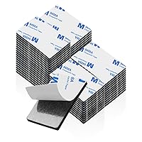 Vista 1 de Cinta de doble cara resistente, cinta de doble cara para paredes, 48 almohadillas adhesivas impermeables de 2 caras, 1.96 x 1.18 pulgadas, espuma