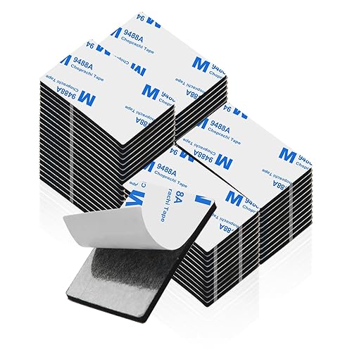 Cinta de doble cara resistente, cinta de doble cara para paredes, 48 almohadillas adhesivas impermeables de 2 caras, 1.96 x 1.18 pulgadas, espuma