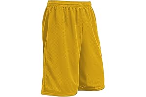 CHAMPRO Diesel 9&quot; Inseam Men's Gold Polyester Exercise Shorts