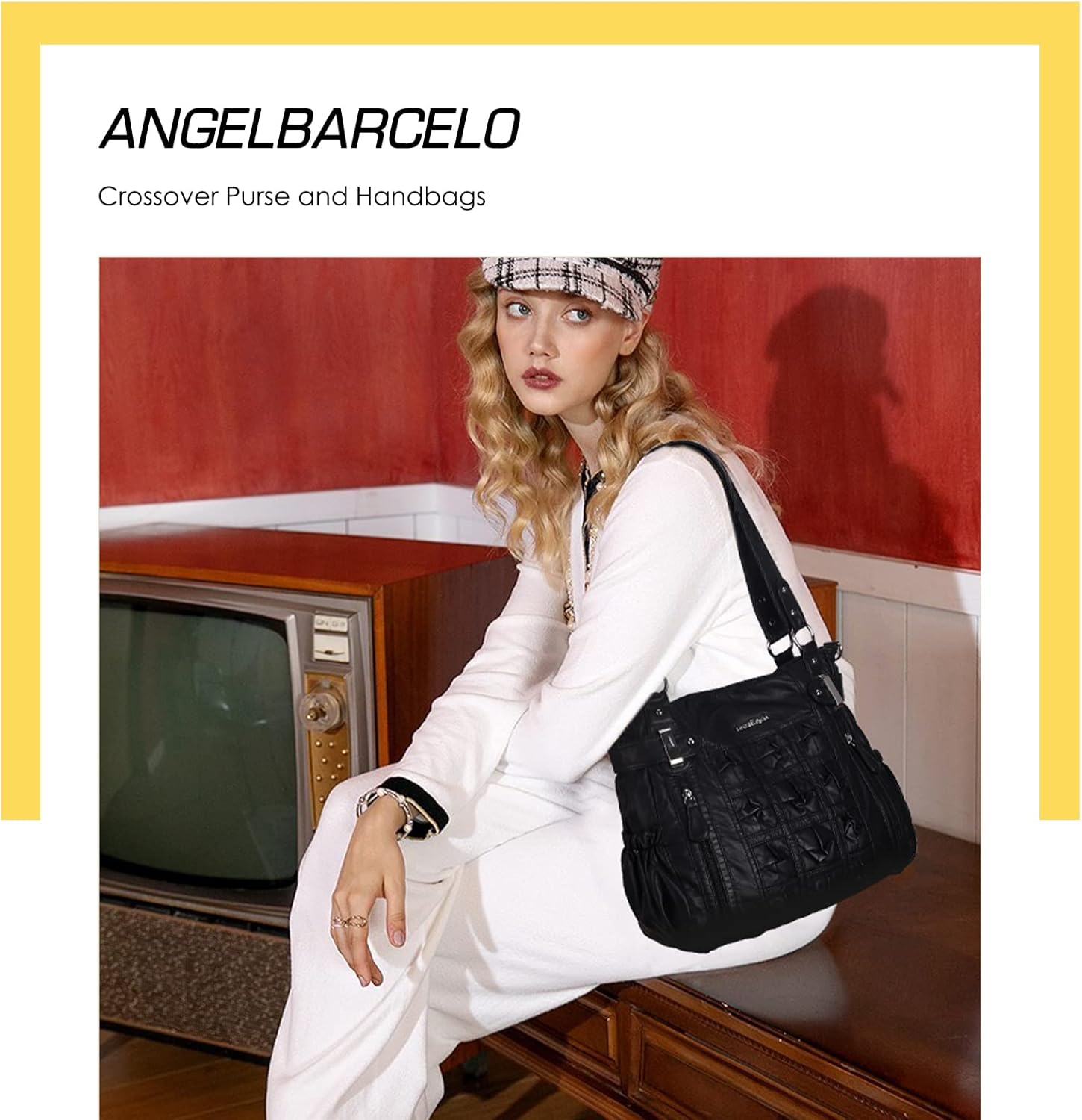 Angel Barcelo Large Purses for Women Soft PU Leather Hobo Bag for Women Shoulder Bag - Image 7